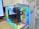 玩嘉 孤勇者MINI白电脑机箱台式机MATX海景房240一体水冷全侧透ITX桌面 彩虹白机箱（MATX/240水冷/32CM显卡） 实拍图