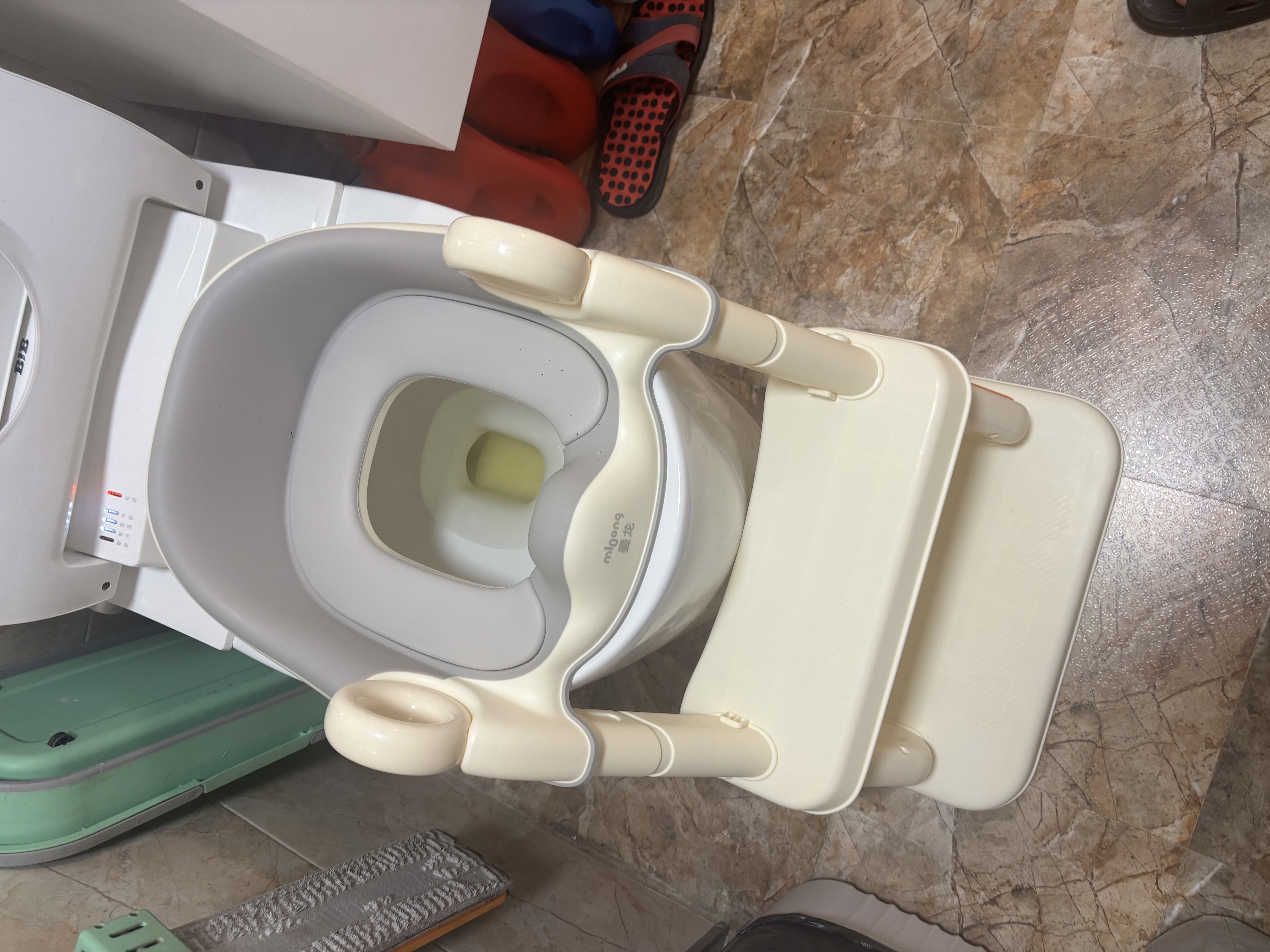 曼龙儿童阶梯坐便器多功能楼梯式可折叠踩脚凳洗漱凳坐便凳生日礼物 实拍图