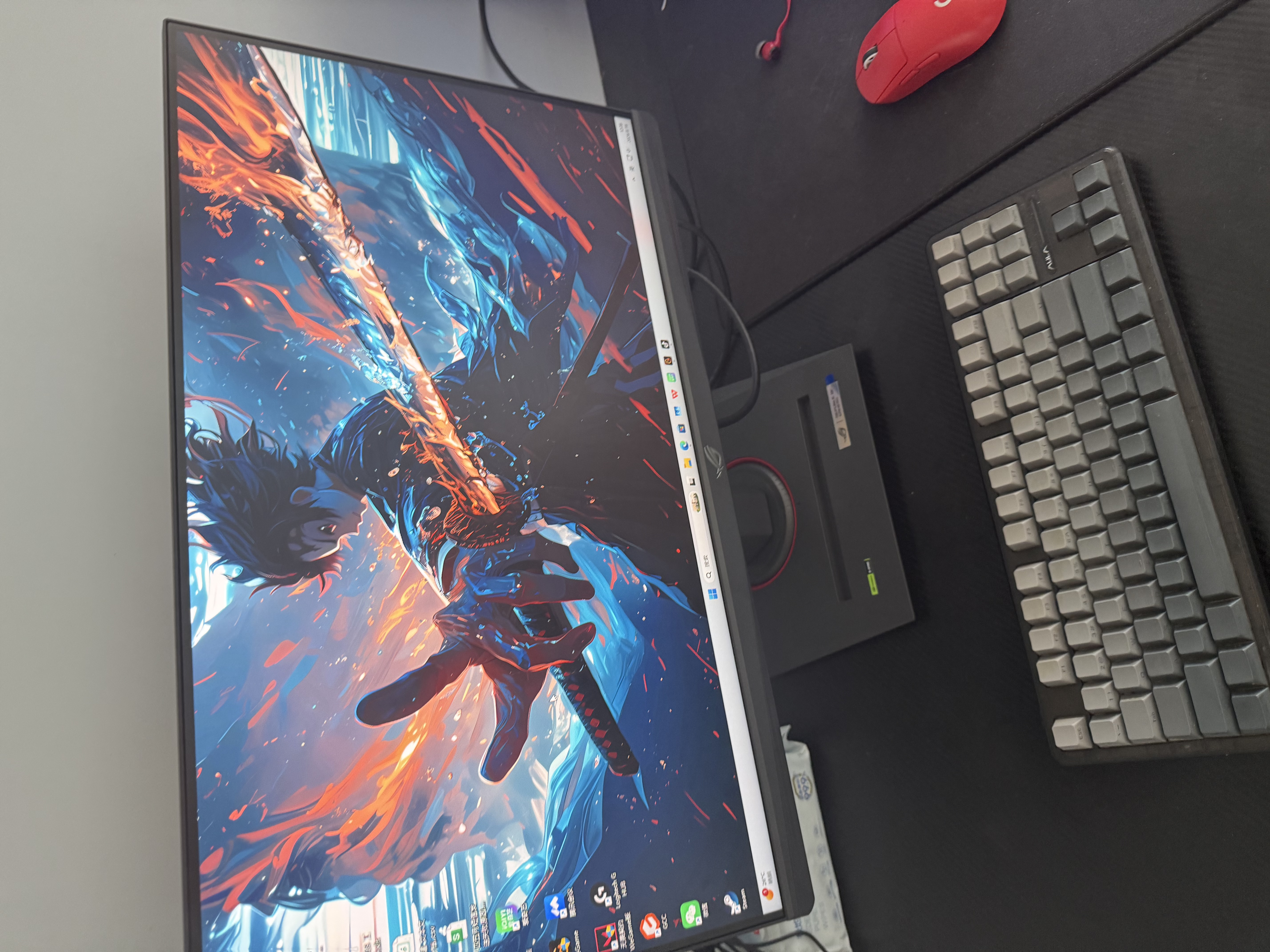 华硕ROG 绝梦25 XG259CMS 24.5英寸240Hz显示器超频310Hz HDR400旋转升降G-sync同步无撕裂1ms灰阶响应 实拍图