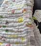 棉加加（Cotton++）纱布浴巾6层婴儿纯棉宝宝全棉100%新生儿童3-6-12岁洗澡包被裹巾 升级 卡皮蓝色【a类6层一体超柔110*110- cm拉伸尺寸 实拍图