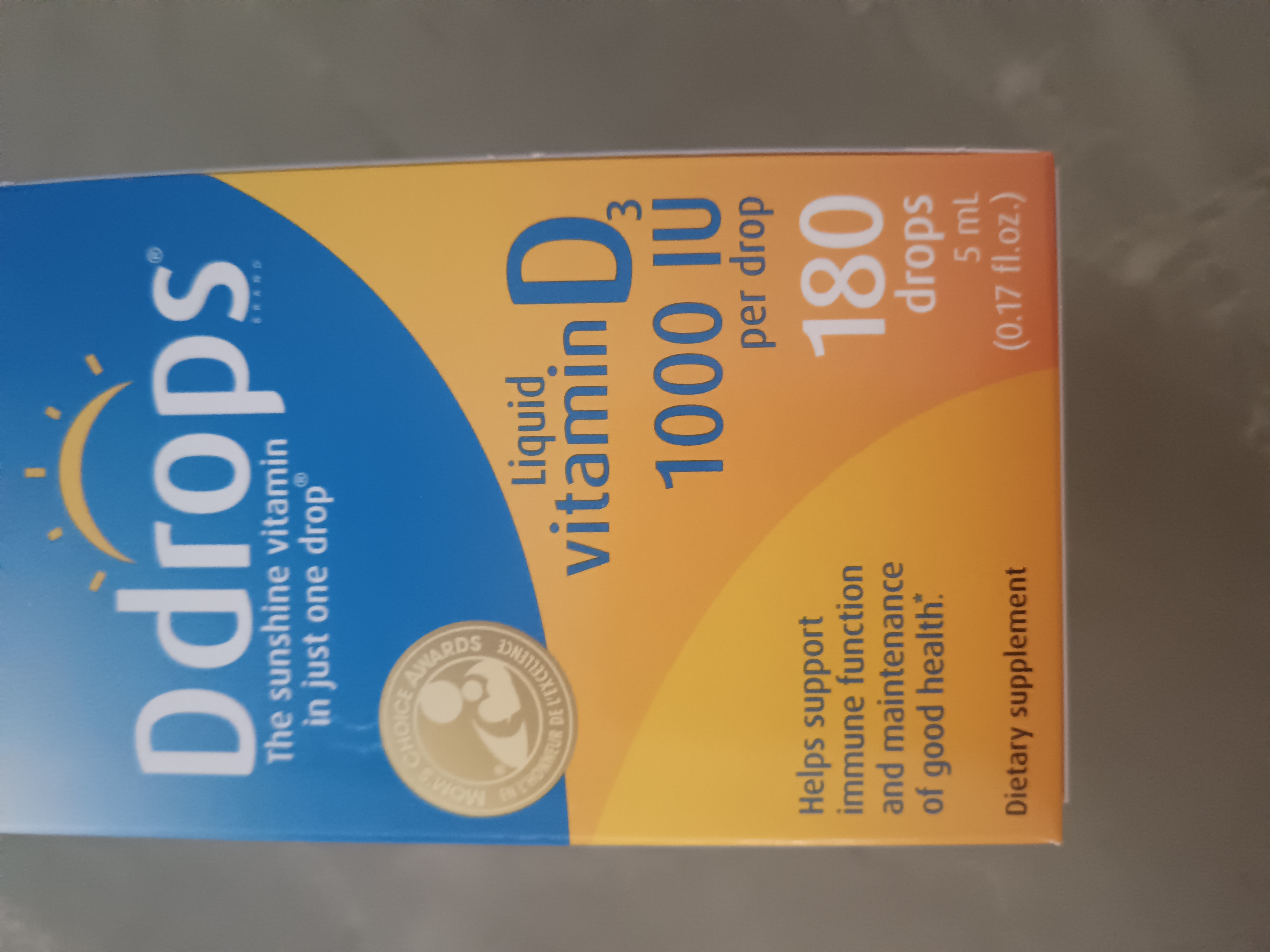Ddrops滴卓思阳光滴 维生素d3滴剂1000iu 维生素d成年人补D促钙吸收 实拍图