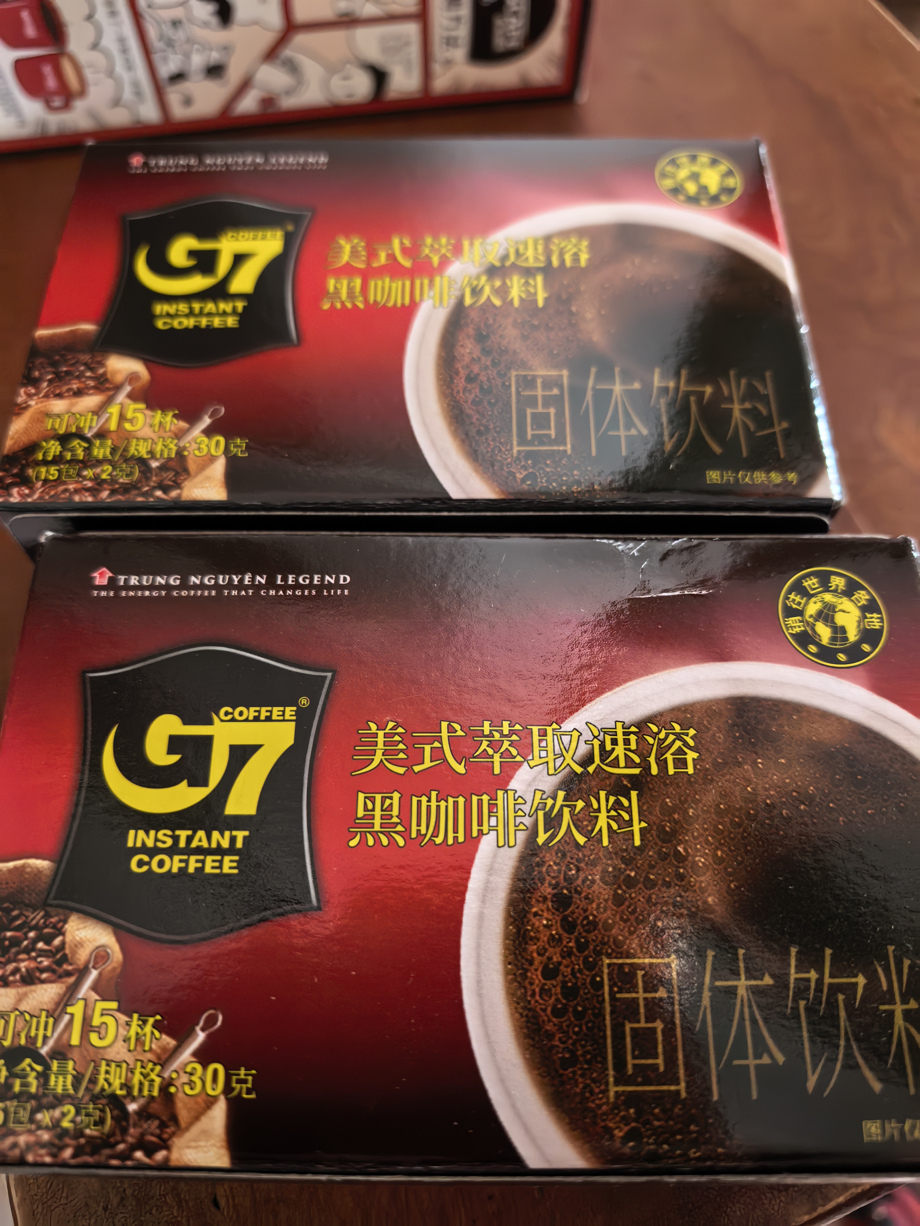中原（TRUNG NGUYEN）G7美式黑咖啡速溶无蔗糖0脂肪 越南进口健身咖啡粉30g（2g*15包） 实拍图