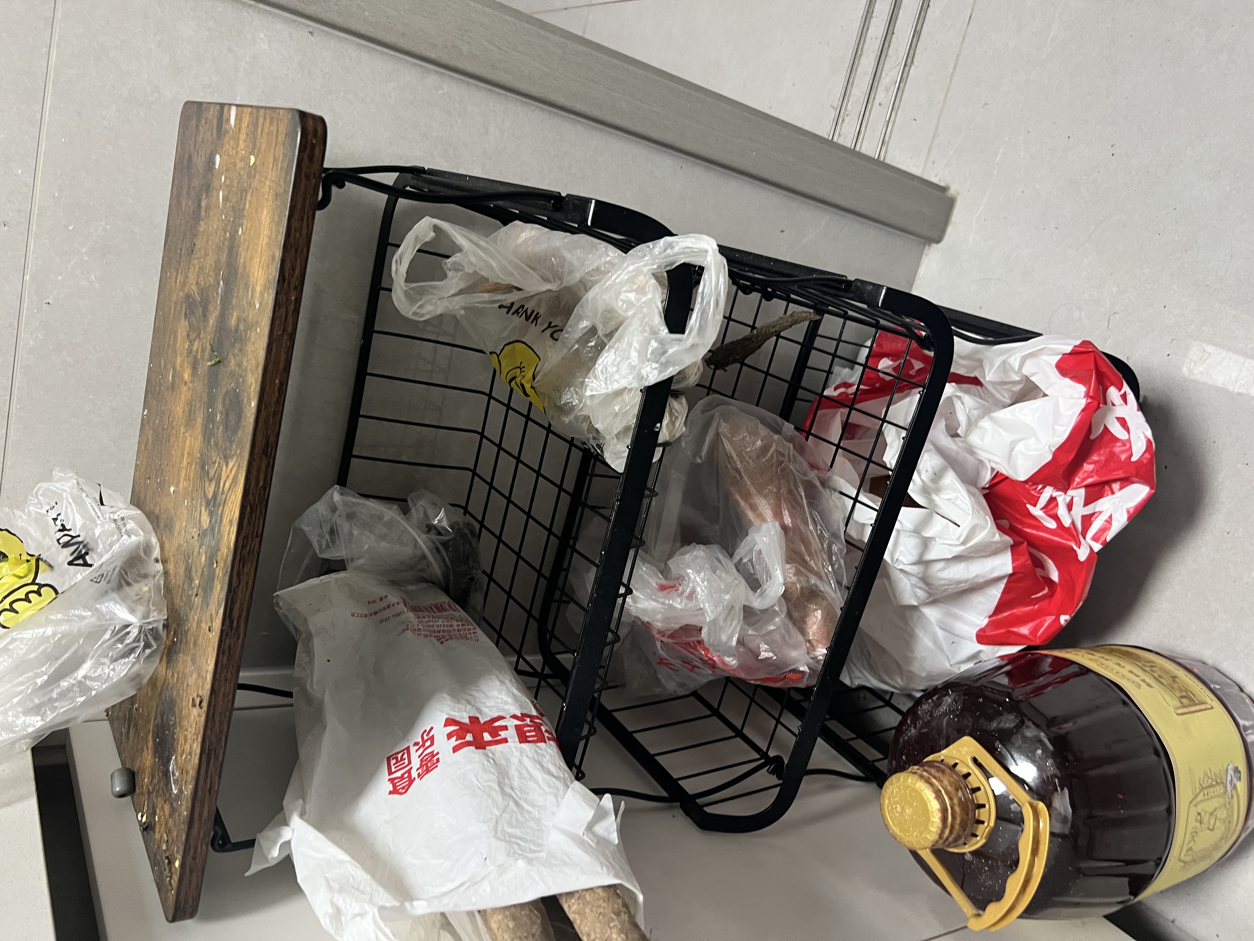 帅仕（shuaishi）厨房蔬菜用具置物架放水果菜篮子零食收纳筐多层落地移动小推车 实拍图