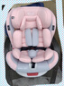 俏贝比儿童安全座椅汽车用 宝宝婴儿isofix 360度旋转可坐可躺 0-4-12岁 樱桃粉旗舰款【360度旋转+双接口 实拍图