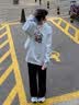 画枕眠（HUAZHENMIAN）黑色柳叶弯刀男士直筒高街修身显瘦长裤高街美式cleanfit微喇裤 黑色 【高质量】 L /建议110-125 实拍图