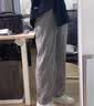 啄木鸟休闲裤男2026夏季薄款潮流百搭阔腿裤显瘦宽松冰丝休闲直筒裤子男 深灰色 XL -建议125-155斤 实拍图