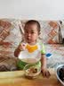 PUTOT宝宝围兜硅胶婴儿童吃饭围嘴加大加宽防水罩衣辅食蛋花饭兜 实拍图