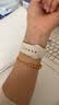 苹果applewatch手表原装硅胶运动表带iwtch S6S7S8S9S10S11适用表带 星光色S/M原封【拆封不退】 38/40/41mm与 42mm通用 实拍图