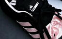 adidas「冰淇淋T头鞋」VS JOG 2.0薄底运动鞋男女阿迪达斯轻运动 黑色/浅粉 (推荐女生选小半码)   35.5 实拍图