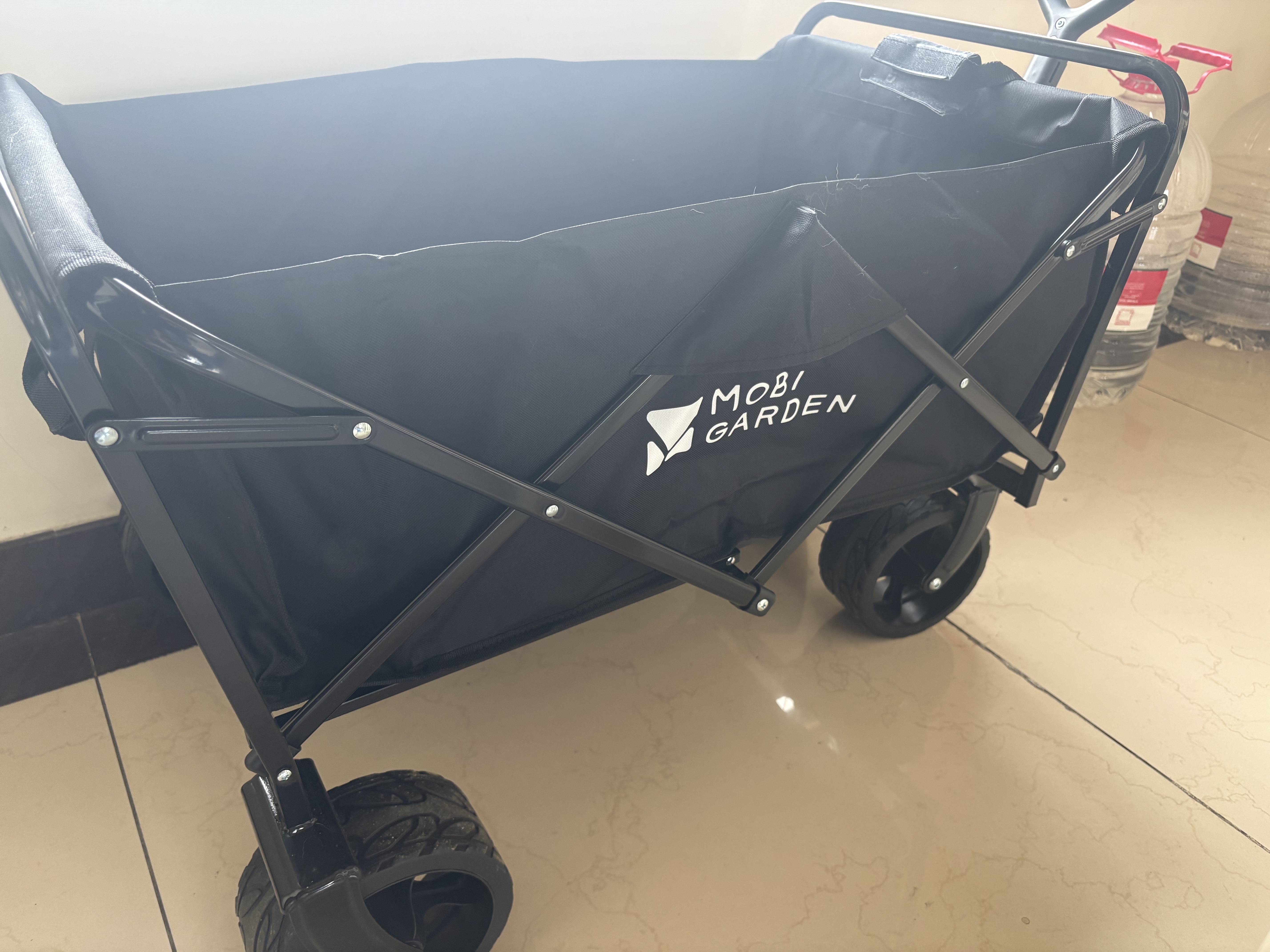 牧高笛（MOBIGARDEN）星际推车A100 户外大容量宽轮双刹折叠露营车 NX25689028 曜石黑 实拍图