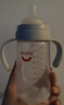 爱得利（evorie）婴儿奶瓶 宽口径带手柄重力球Tritan奶瓶240ml 灰(6个月+) 实拍图