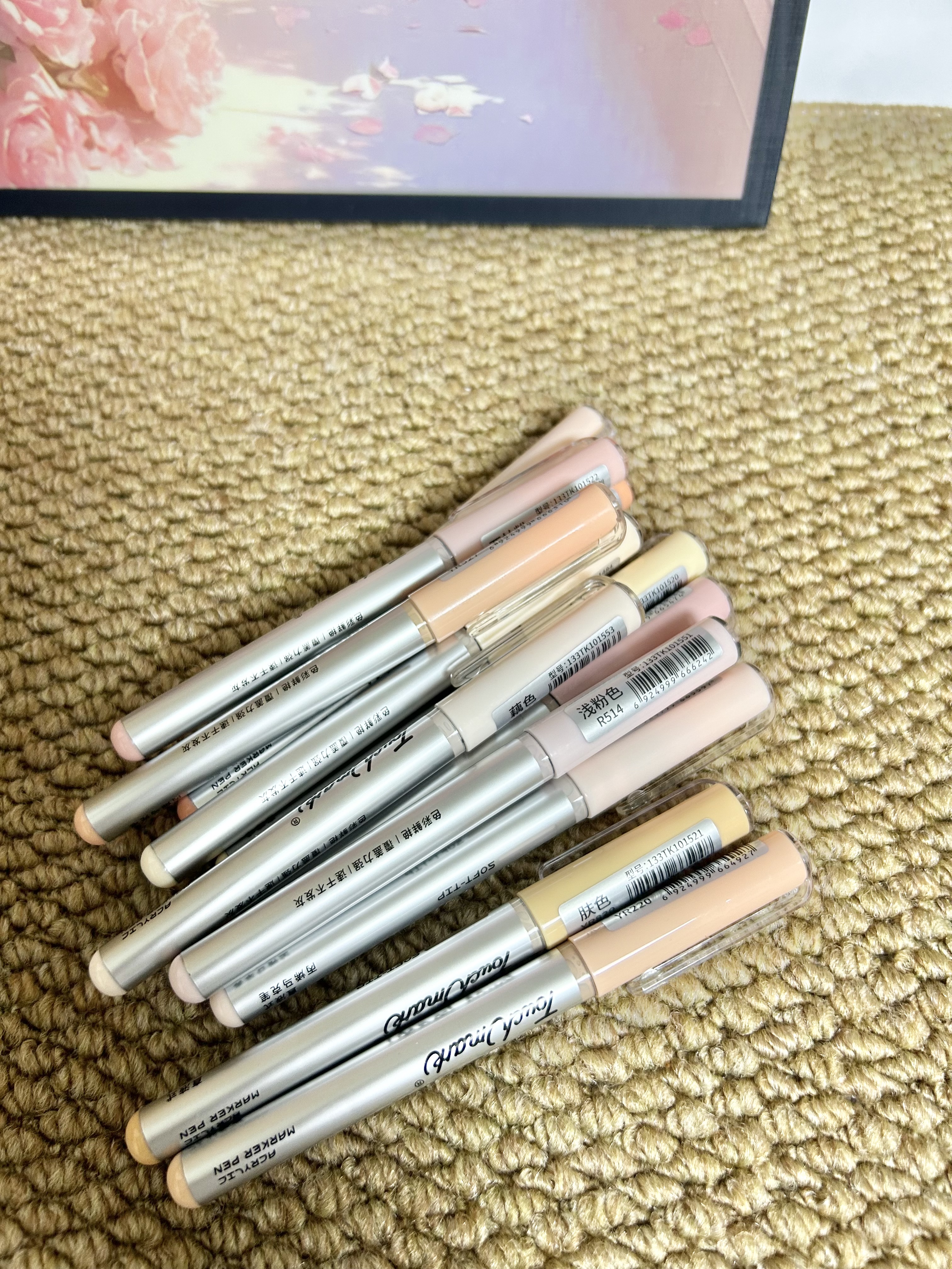Touch mark泰驰12色直液式丙烯马克笔软头肤色大容量水彩笔美术生动漫可叠色学生儿童生日礼物送男孩女孩 实拍图