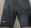 李宁（LI-NING） 泳裤男士速干暗纹印花竞速及膝游泳裤泡温泉男泳衣训练游泳装备 暗纹黑 2XL 【身高180-185体重75-85kg】 实拍图