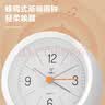得力简约蜂鸣式渐响闹钟时钟 低噪音学生闹钟柔和灯光 家庭办公闹钟 白色LE300-WH开学季礼物 实拍图