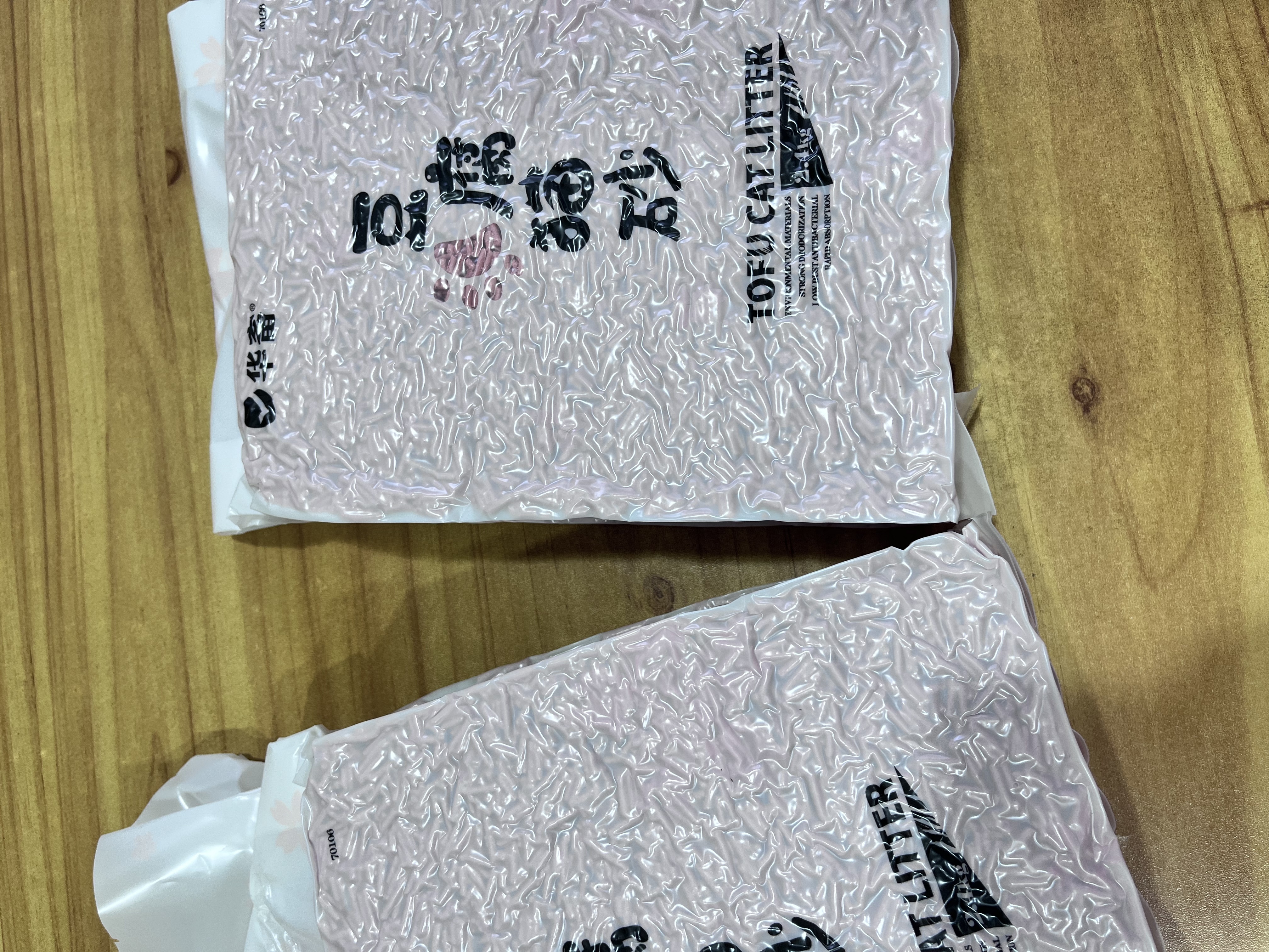 狮子医生猫砂樱花味豆腐猫砂低尘快速团结可冲厕所猫咪用品 2.4kg*4袋 实拍图