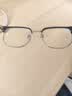 蔡司（ZEISS）镜片近视眼镜框男半框防蓝光辐射可配带散光度数眼睛女钛合金镜架 简约款 黑银 配colorein镜片1.60防蓝光 0-800度 实拍图