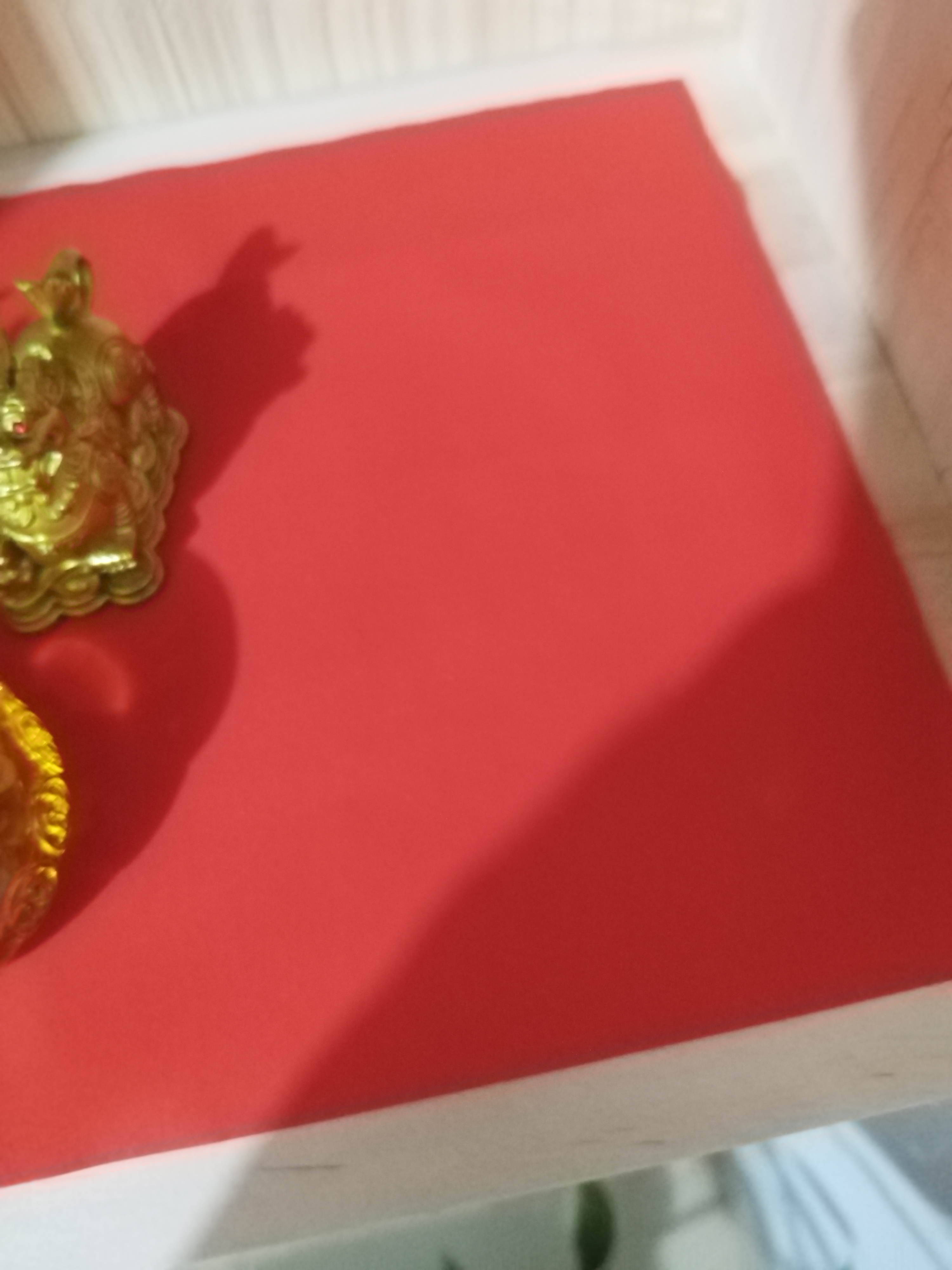 玉水湖万年红大红喜字宣纸结婚乔迁婚庆周岁剪纸四尺六尺大张整张加厚半生熟红色洒金毛笔 纯红34*69cm 10张 实拍图