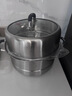 康巴赫蒸锅304不锈钢蒸笼食品级双层汤锅家用蒸煮炖燃气灶电磁炉通用 【升级防烫｜加厚304】 3层 30cm 实拍图