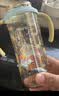 贝亲（Pigeon）防胀气 自然成长翻盖直饮吸管 大童奶瓶330ml 马戏团 18月+ AA279 实拍图