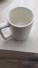 炊大皇陶瓷杯马克杯茶杯 经典黑白泡茶杯咖啡杯早餐杯果汁水杯白色420ml 实拍图
