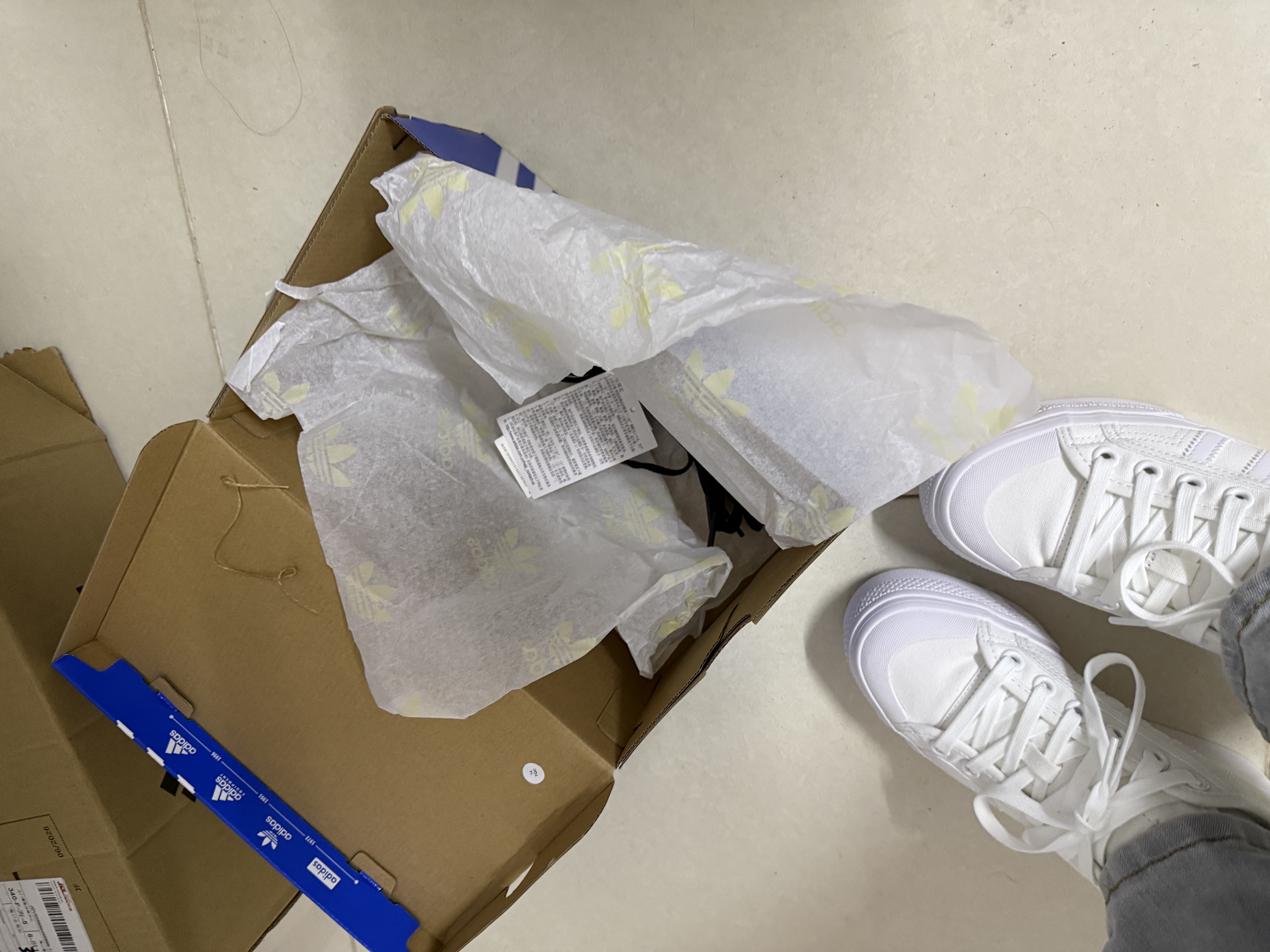adidas NIZZA PLATFORM厚底增高运动帆布鞋女阿迪达斯三叶草 白   38.5 实拍图