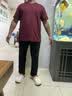 速干衣运动弹力纯色基础短袖t恤夏季新款男女同款 酒红色 3XL 实拍图