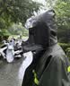 天堂伞 户外雨衣雨披单人分体套装 春亚纺双层电动电瓶摩托车 藏青2XL码 实拍图