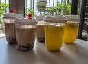 拜杰奶茶杯一次性杯子饮品杯食品级咖啡杯带盖带吸管+贴纸 500ML*10套 实拍图
