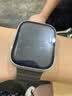 MSSM适用苹果手表表带S12/S11 Apple iWatch手表磁吸表带S10/9/8/SE3/Ultra4硅胶表带 可可配黑44-49 实拍图