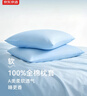 京东京造40支纯棉枕套 100%纯棉A类抗菌全棉枕巾枕头套 一对装 冰川蓝 实拍图