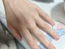 中国珠宝满天星黄金情侣戒指女999足金对戒生日礼物送男女朋友 金重约1.7g【足金女戒】 晒单实拍图