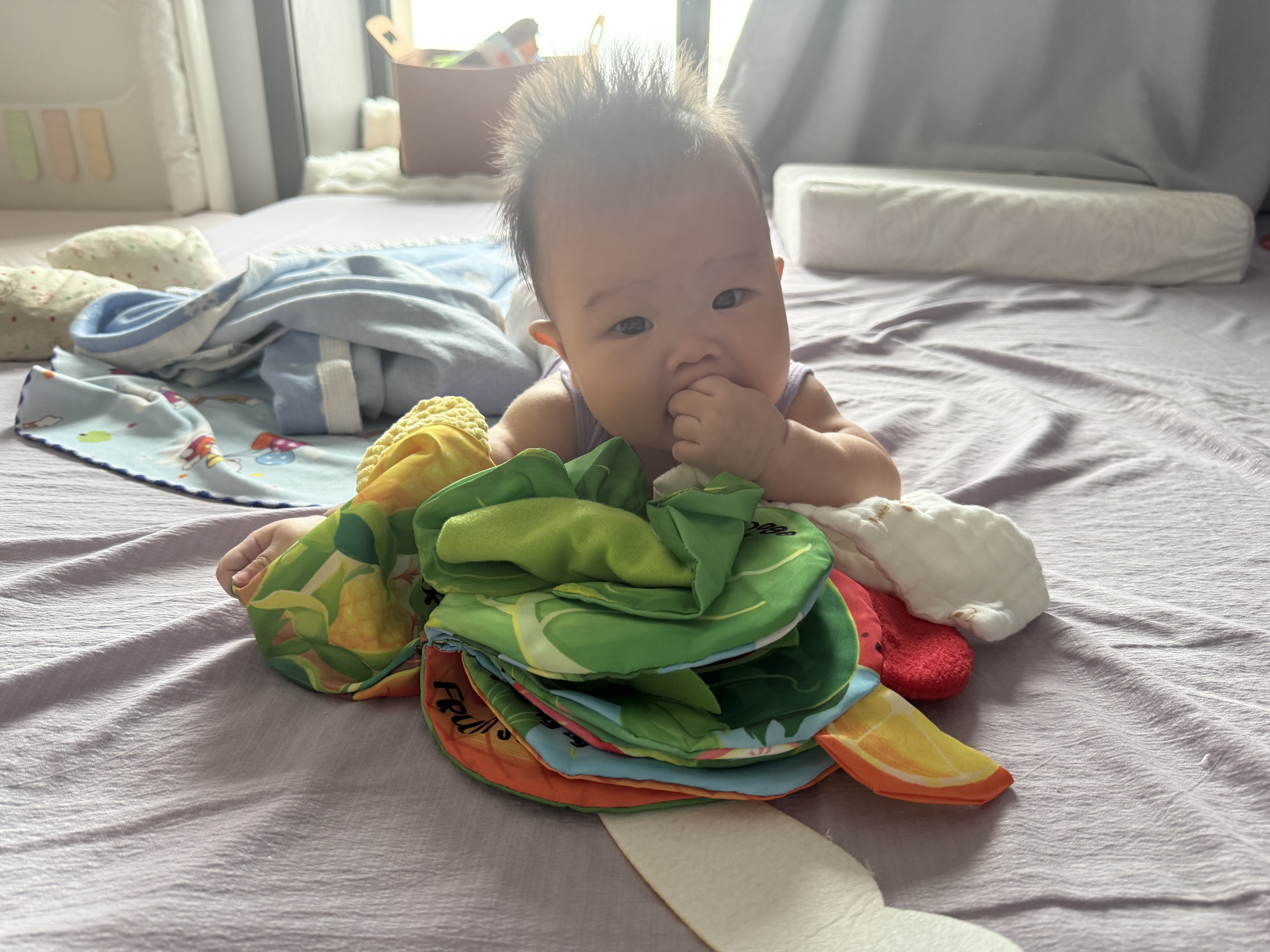 澳贝（auby）婴幼儿玩具0-6个月宝宝布书早教大尾巴机关可啃咬撕撕书新生礼盒 实拍图