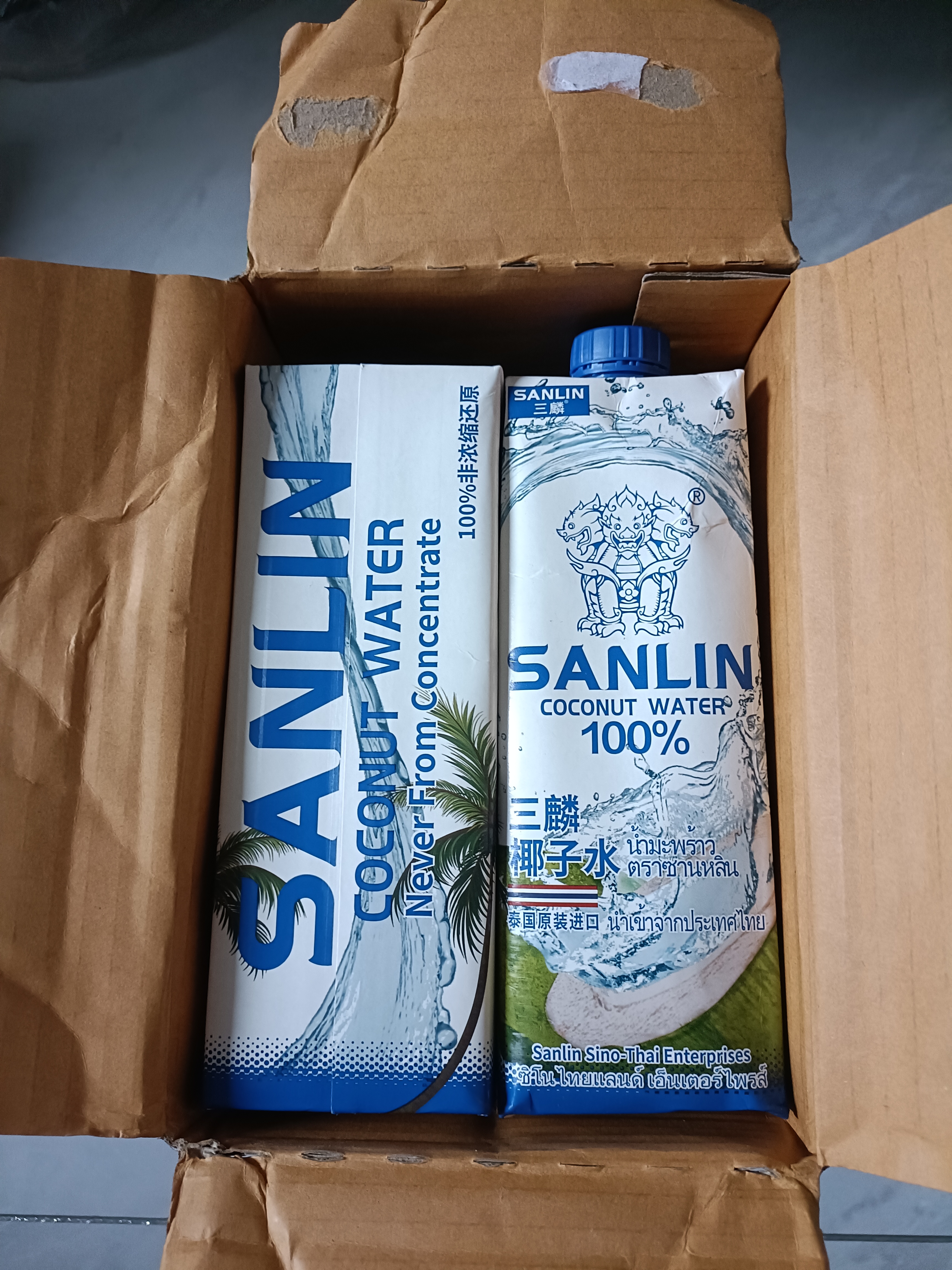三麟100%NFC椰子水1L*12瓶富含天然电解质泰国原装进口椰青果汁 实拍图