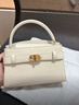 CHARLES&KEITH鳄鱼纹凯莉包手提斜挎婚包包女包七夕礼物送女友CK2-50270880-1 Ivory象牙色 S 实拍图