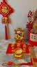 财神爷神像家用陶瓷文财神佛像乔迁店铺开业文财神爷桌面摆件套装 16寸金文财神（带灯套装） 实拍图