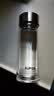 苏泊尔（SUPOR）玻璃杯茶水分离男士水杯双层高硼硅耐高温大容量泡茶杯子生日礼物 行砚黑280mL 实拍图