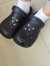 名创优品（MINISO）洞洞鞋女士夏季外穿沙滩凉鞋防滑厚底踩屎感包头凉拖鞋黑色36-37 实拍图