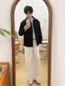 名创优品（MINISO）美式飞行夹克男士秋冬新款潮牌宽松休闲工装棉服外套男大码派克服 【斜纹拼色夹克】黑色 -秋款 XL /180(体重140-160斤) 实拍图