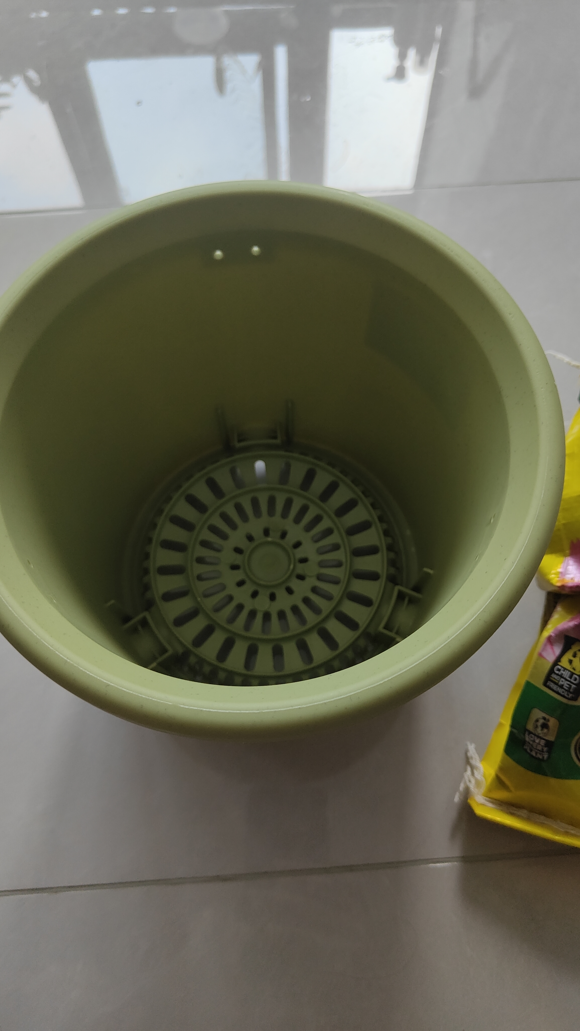 爱丽思花盆塑料圆形树脂多肉花盆种花种菜盆绿萝爱丽丝 浅绿口径20.3cm 实拍图