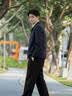 罗蒙外套男秋季商务男士翻领行政夹克上衣干部厅局风爸爸装i8藏青XL 实拍图
