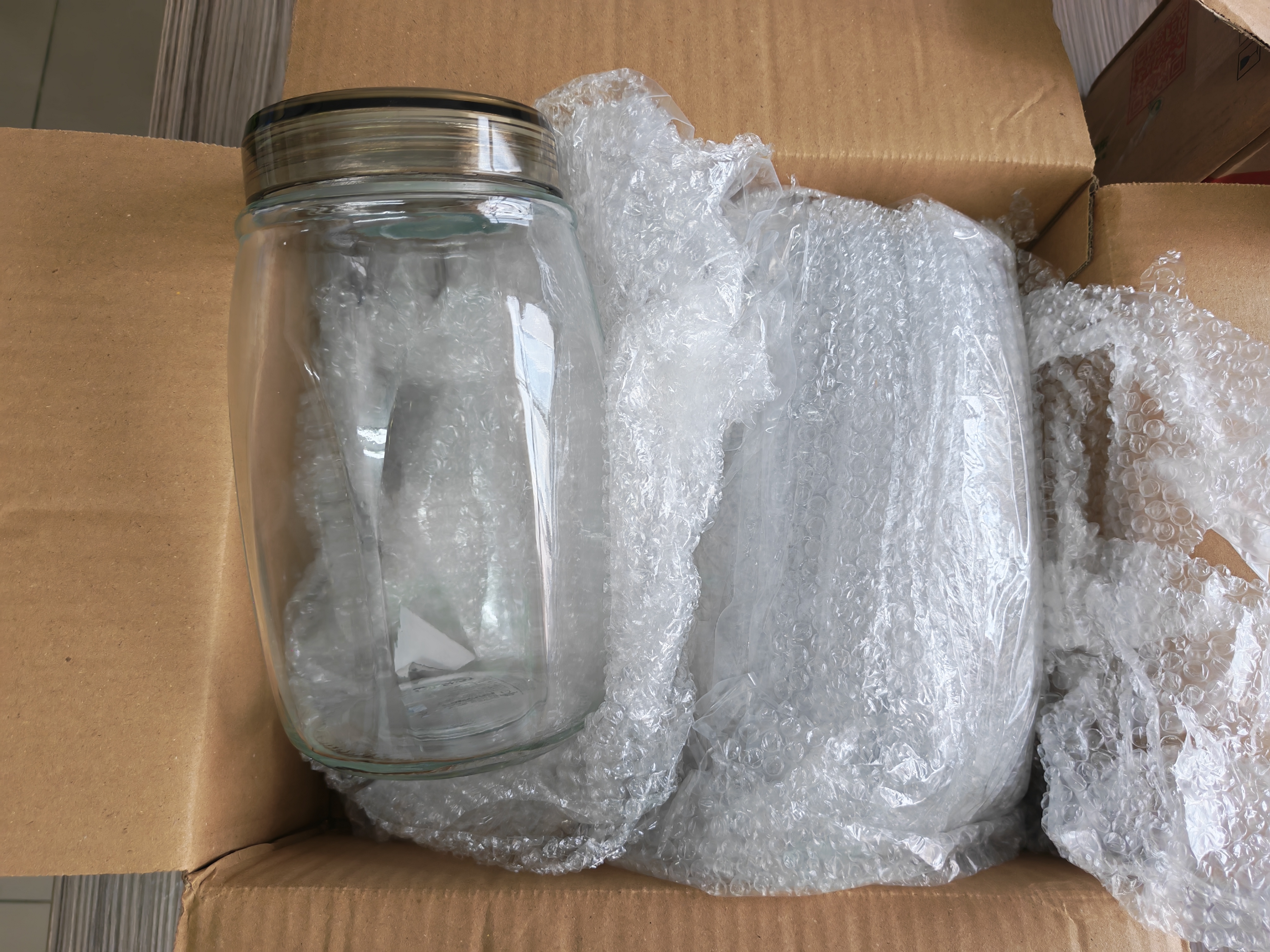 龙士达食品级玻璃密封罐茶叶咖啡豆储存泡菜陈皮白糖杂粮储物瓶子1.7L*2 实拍图