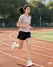 安踏（ANTA）防走光速干运动套装丨女2026夏季新款体考专用跑步短袖透气短裤 【防走光速干A款】刚柔粉/基础黑 M/女165 实拍图