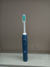 飞利浦（PHILIPS）声波电动牙刷 钻石3系 5倍洁齿5种模式 洁净亮白2刷头 生日礼物送男士/女友 HX5181/02蓝 实拍图