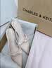 CHARLES&KEITH缎面蝴蝶结尖头高跟凉鞋女生日礼物送女友CK1-60361556 Light Pink浅粉色 37 实拍图