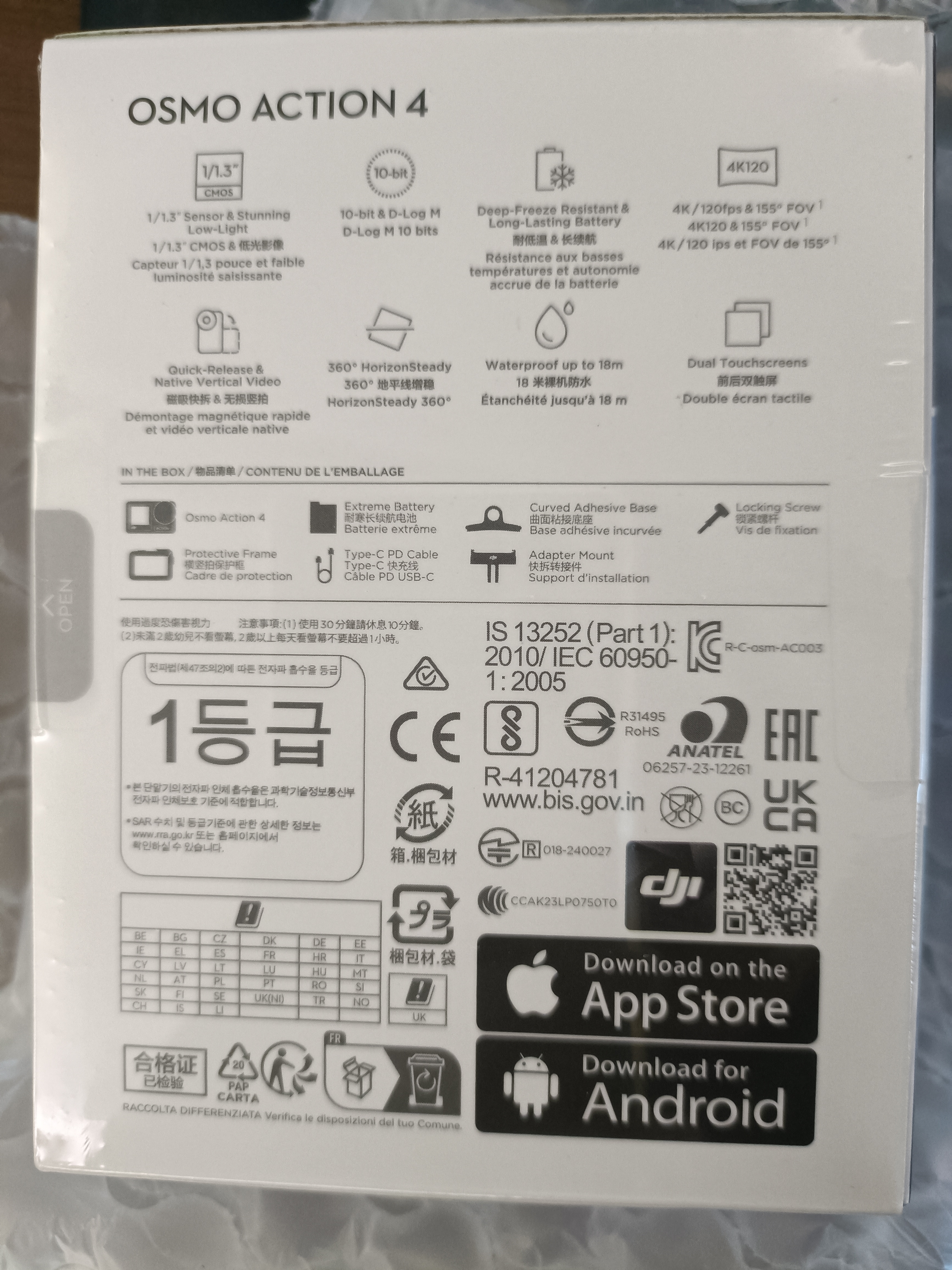 大疆（DJI）Osmo Action4 灵眸 运动相机 拍摄vlog 摩托车骑登山行运动摄像机 手持摄录装备 【明日达专享】Action 4标准套餐 标配 官方标配 实拍图