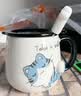 品喻（PINYU）杯子马克杯咖啡杯陶瓷杯高颜值水杯家用开学季礼物带盖勺蓝猫 实拍图