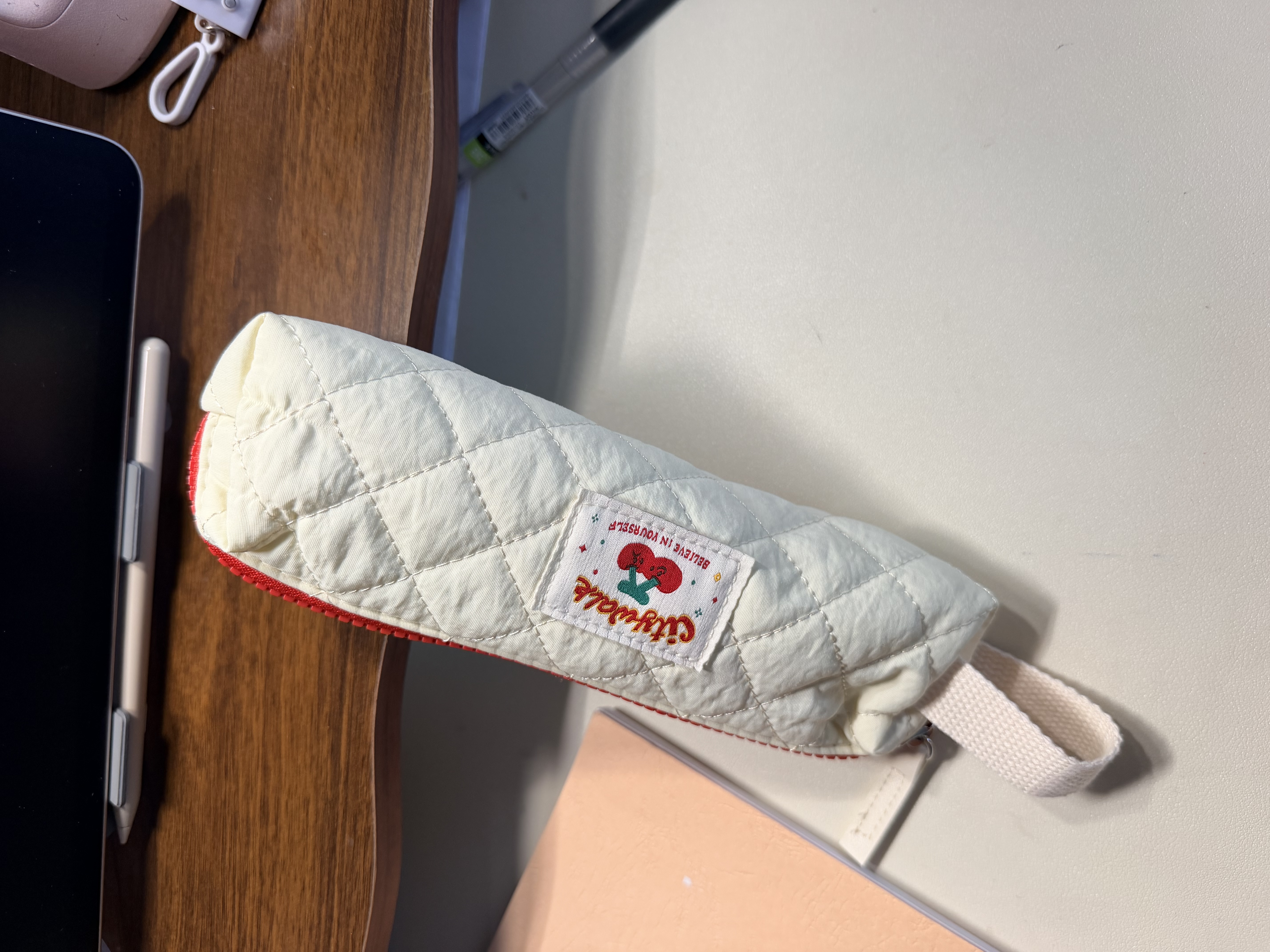 AMOR HOUR樱桃格纹笔袋高颜值学生马卡龙少女心铅笔袋初中生大开口文具袋ins风简约韩系收纳袋多功能文具盒 实拍图