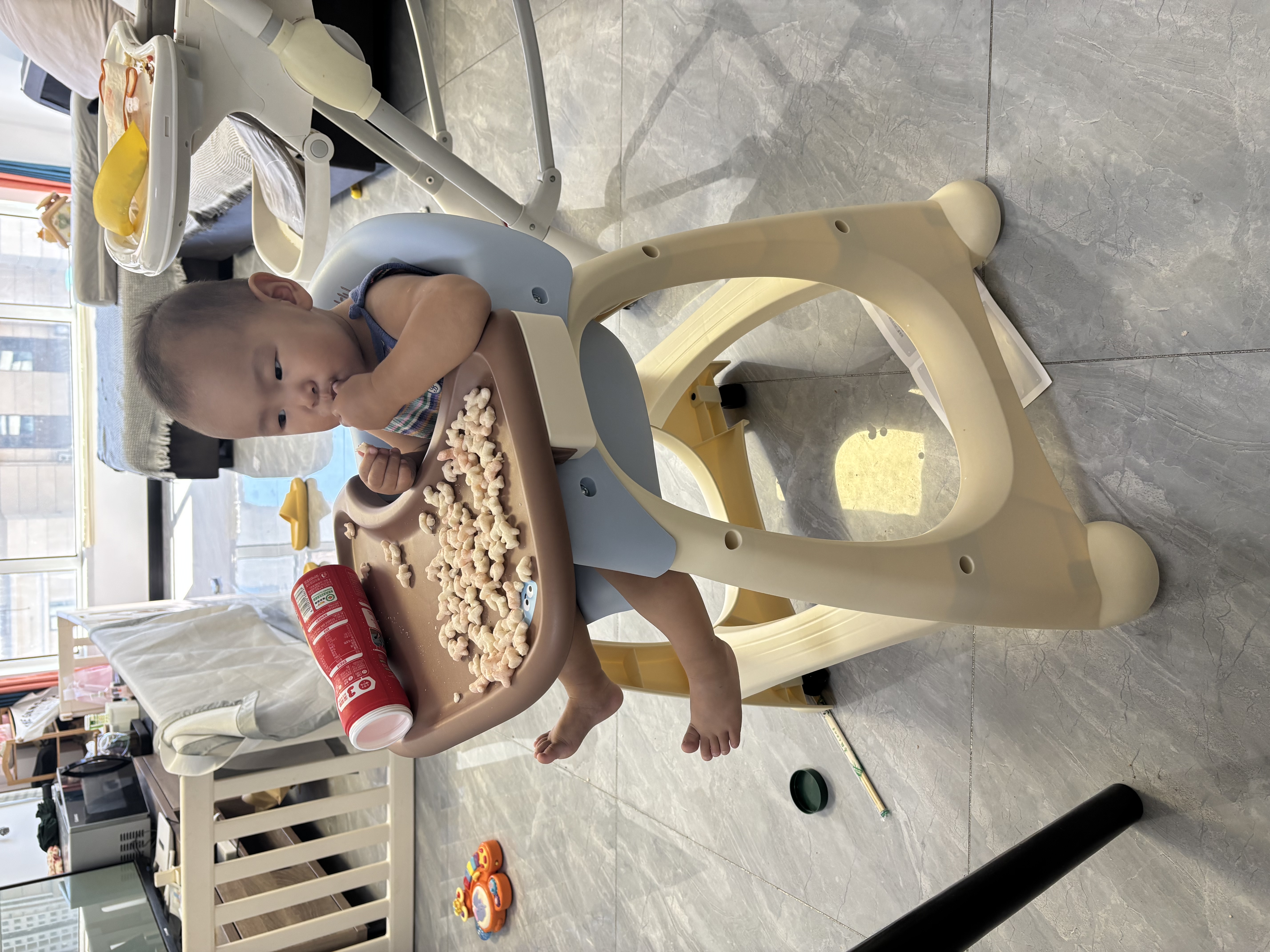 乐的宝宝餐椅家用肯德基同款婴儿吃饭餐桌多功能学坐椅子靠背椅2312B 实拍图