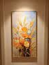 仟画物语手绘玄关油画《丰收麦穗》抽象艺术画客厅沙发背景墙竖版挂画壁画 美院画家手绘-金属拉丝金框 80x160cm 实拍图
