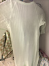 婧麒婴儿衣服夏季薄款新生宝宝提花连体衣长袖纯棉空调服爬服夏装单件 小鲸鱼绿 90cm 实拍图